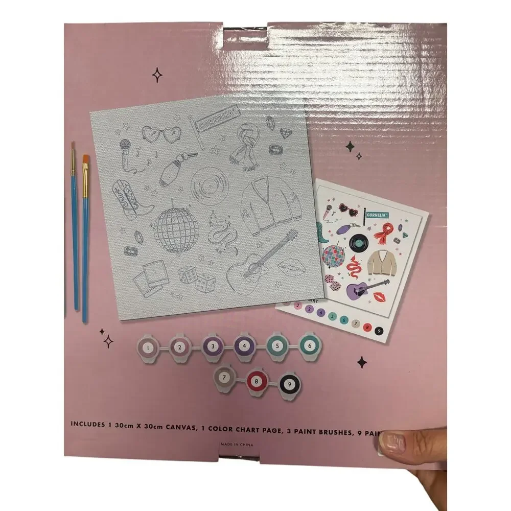 Coquette disco cowgirl paint by numbers Taylor inspired canvas nwt nib